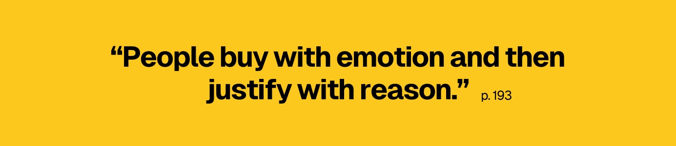 Banner with a quote about advertising